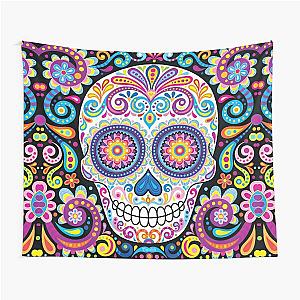 Sugar Skull Art (Cosmos) Tapestry