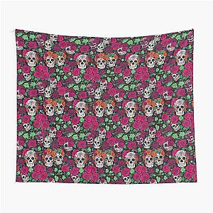 Sugar Coated Bones Sugar Skull Pattern Tapestry