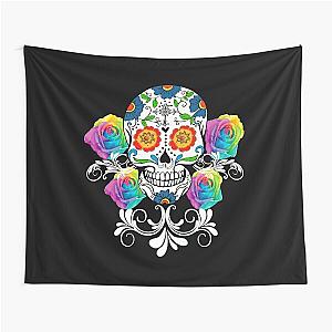 Colorful Day of the Dead Sugar Skulls Tapestry