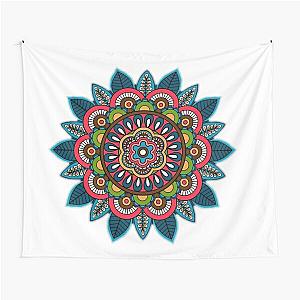 Sugar Skull Coloring Flower Tapestry