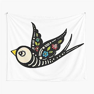 Sugar Skull Bird Tapestry