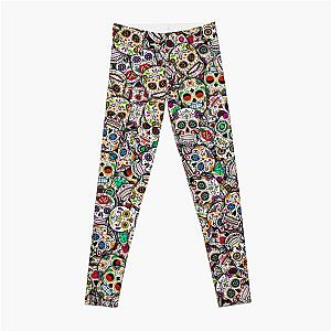 Mexican sugar skulls Leggings