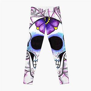 Blue and Purple Sugar Skulls Leggings