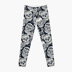 Floral Sugar Skull Leggings