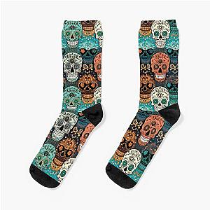 Mexican Sugar Skull Pattern! Socks