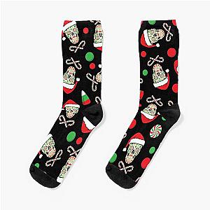 Sugar Skull Santa Socks