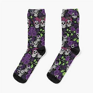 Sugar Coated Bones Sugar Skull Pattern Socks