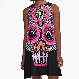 Sugar Skull Kawaii A-Line Dress