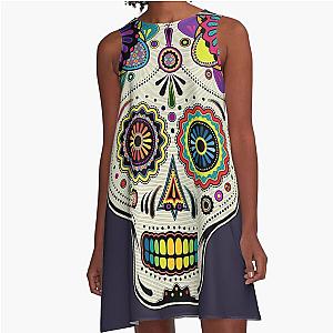 Sugar Skull Day of the Dead A-Line Dress