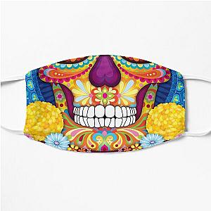 Sugar Skull - Colorful Day of the Dead Mandala Flat Mask