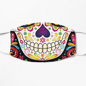 Psychedelic Sugar Skull - Colorful Art by Thaneeya McArdle Flat Mask