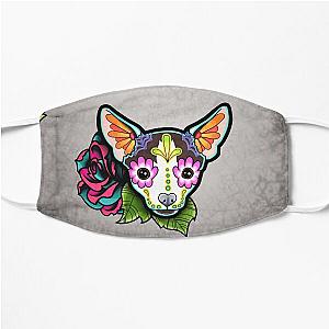 Day of the Dead Chihuahua in Moo Sugar Skull Dog Flat Mask