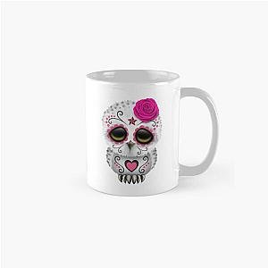 Cute Pink Day of the Dead Sugar Skull Owl Classic Mug