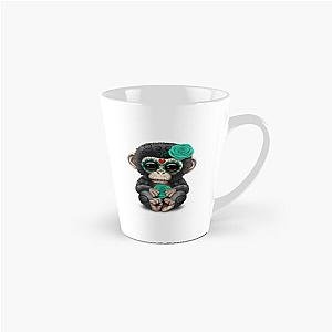 Teal Blue Day of the Dead Sugar Skull Baby Chimp Tall Mug