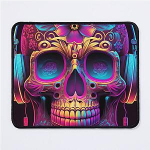 SynthwaveRetrowave Sugar Skull Mouse Pad