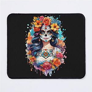 Beautiful sugar skull girl Mouse Pad