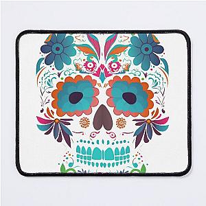 Flower Sugar Skull - Floral Garden Skull  Mouse Pad