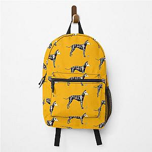 Sugar Skull Xoloitzcuintli Dog on Gold Backpack