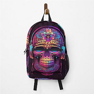 SynthwaveRetrowave Sugar Skull Backpack