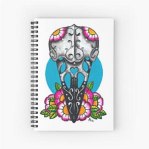 Raven Sugar Skull Spiral Notebook