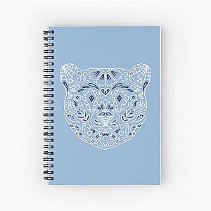 Sugar skull bear - whiteblack Spiral Notebook