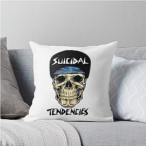 Face Skull Suicidal Tendencies Throw Pillow