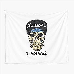 Face skull suicidal tendencies tapestry