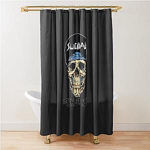 face skull Sticker Shower Curtain