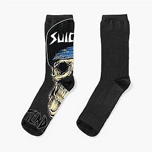 Face Skull Sticker Socks