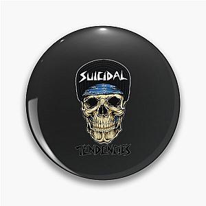 Face skull sticker pin