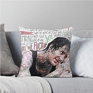 Mitch Lucker Suicide Silence Artwork Throw Pillow