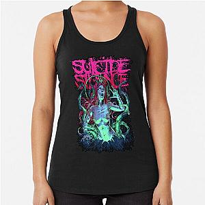 Vintage Retro Band Cellphone Suicide Silence Racerback Tank Top