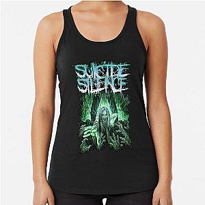Vintage Retro Black Suicide Silence Racerback Tank Top