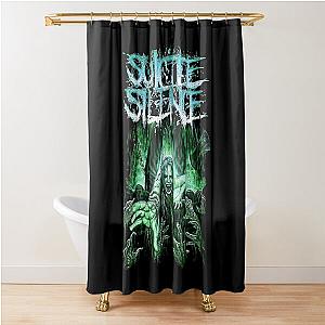 Vintage Retro Black Suicide Silence Shower Curtain