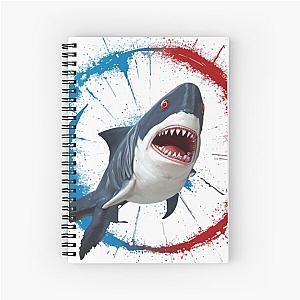 shark splash Spiral Notebook