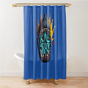 The Shark Big King Shark Logo Long Sleeve Shower Curtain