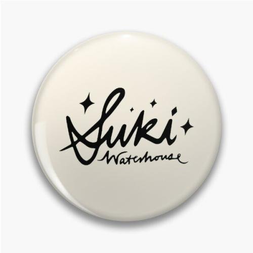 Suki Waterhouse Sparkle Handwritten Black Logo Pin