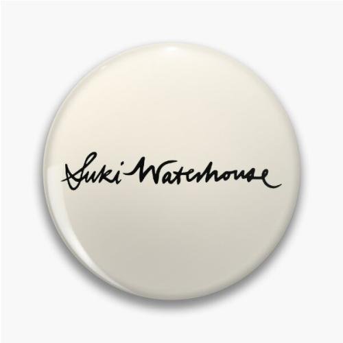 Suki Waterhouse Full Name Handwritten Black Logo Pin