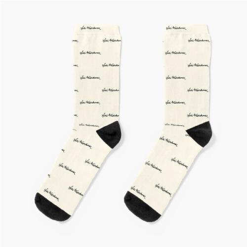 Suki Waterhouse Full Name Handwritten Black Logo Socks