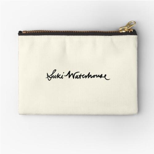 Suki Waterhouse Full Name Handwritten Black Logo Zipper Pouch