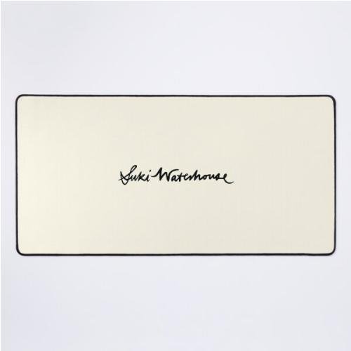 Suki Waterhouse Full Name Handwritten Black Logo Desk Mat