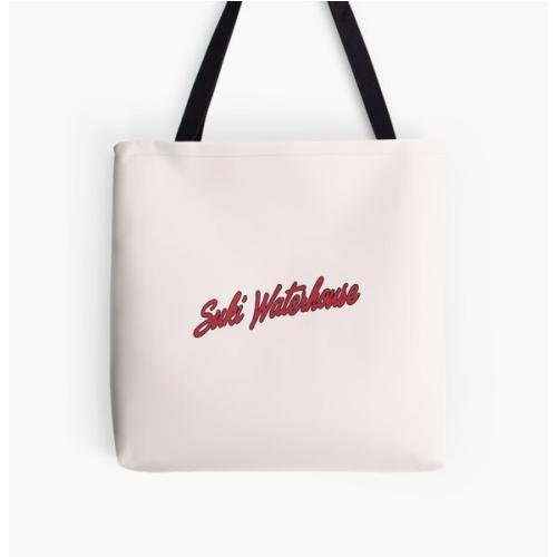 Suki Waterhouse Wembley Stadium London Eras Red Black All Over Print Tote Bag