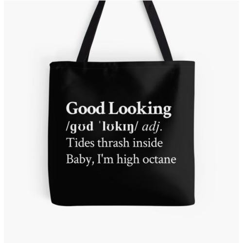 Suki Waterhouse Aesthetic Quote Lyrics Black All Over Print Tote Bag