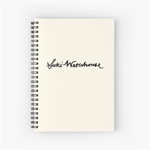 Suki Waterhouse Full Name Handwritten Black Logo Spiral Notebook