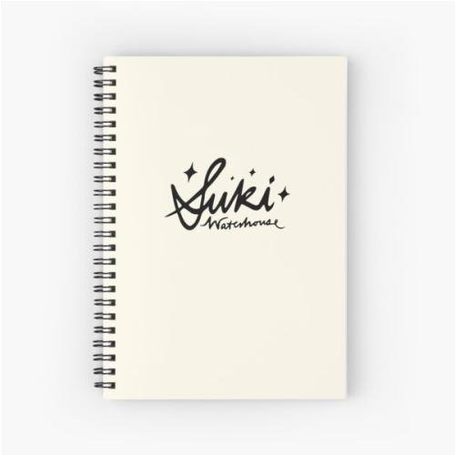 Suki Waterhouse Sparkle Handwritten Black Logo Spiral Notebook