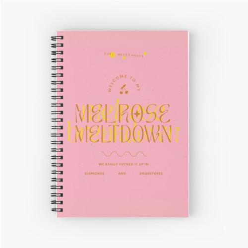 melrose meltdown · suki waterhouse Spiral Notebook