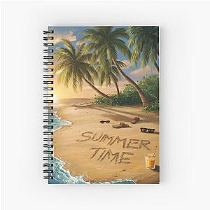 Summer time, Vacation, Beach Girl Spiral Notebook