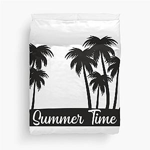 Summer Time Palm tree Silhouette Design Duvet Cover