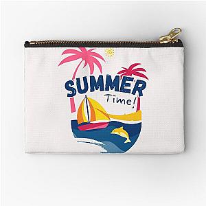 Summer Time T-Shirt Zipper Pouch