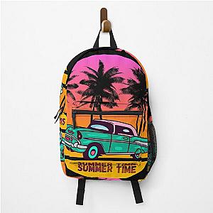 Summer Walker Find Me At The Beach Summer Beach Vintage Car Backpack